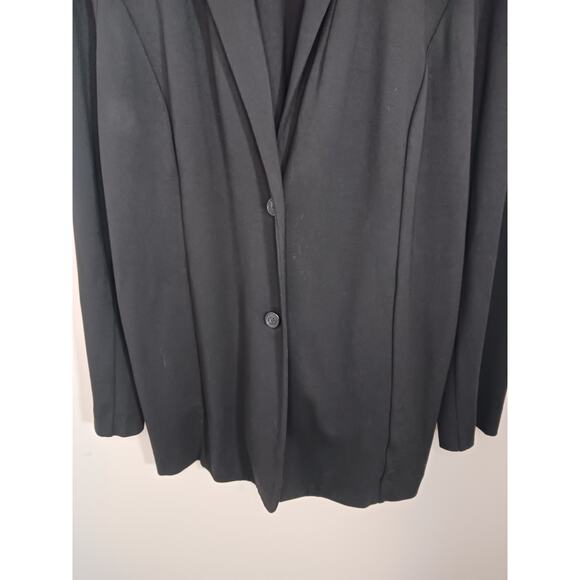 J. Jill Career Dark Academia Black Blazer Two Button Suit Jacket Women's Size 2X - Picture 2 of 4